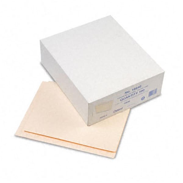 Officespace Conversion Folders- Straight Cut- Top Tab- Letter- Manila- 100/Box, 100PK OF706700 - main